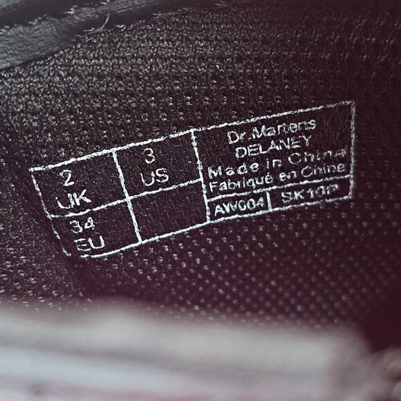 DR Martens Delaney Combat Boots Hot Pink Patent Leather Kids Girls Size 3 - Picture 9 of 9